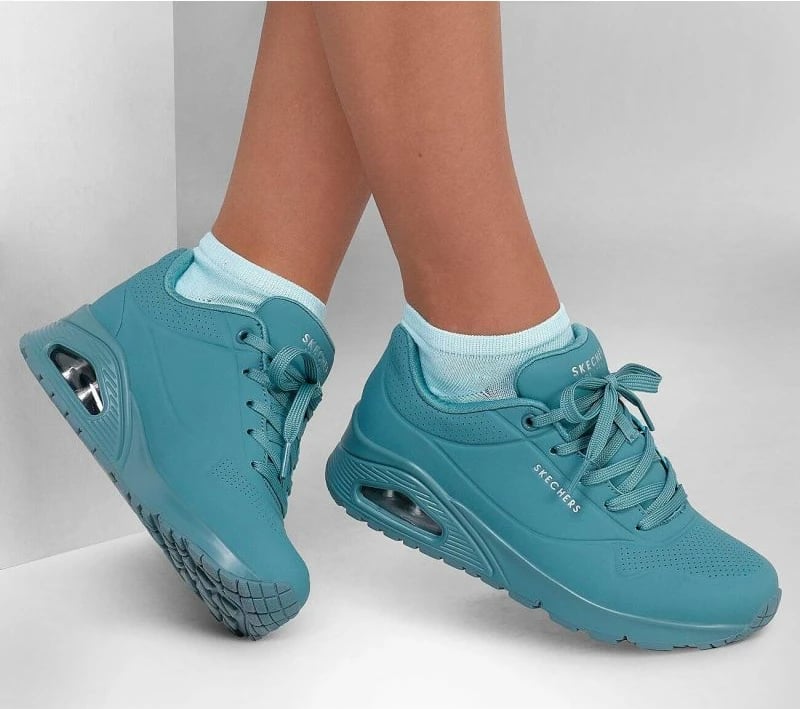 Atlete femra Skechers, kaltër-gjelbër