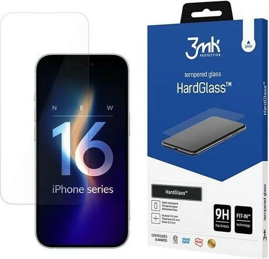 Xham i temperuar 3MK HardGlass për iPhone 16 Pro Max, 6.9", Transparent