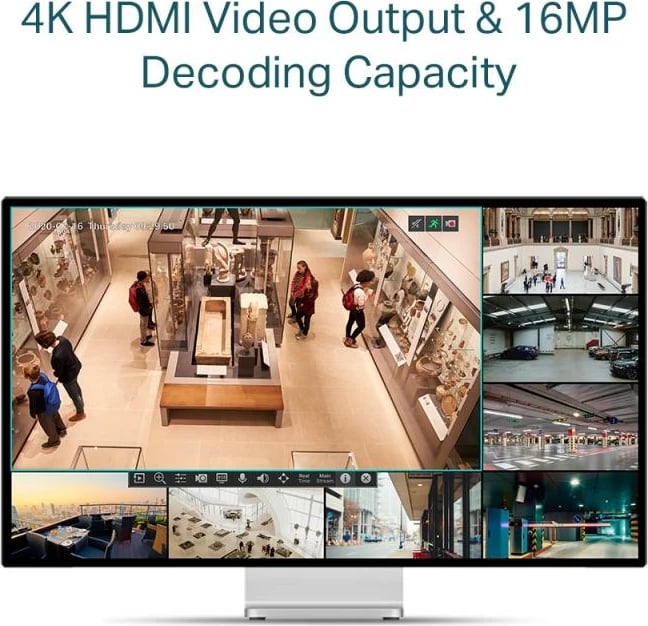 NVR rrjeti PoE+ 4-kanalësh, TP-Link VIGI NVR1104H-4P, 10GB, 3U