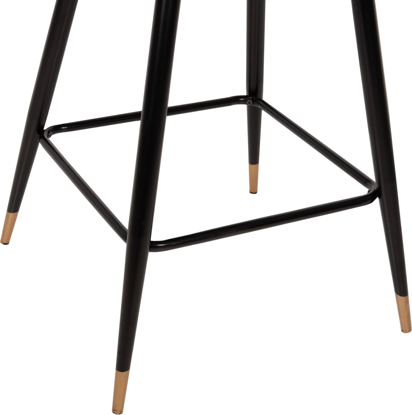 Karrige për bar VESNA, kadife blu, kornizë metalike e zezë, 50x50x90H cm., set prej 2 copë