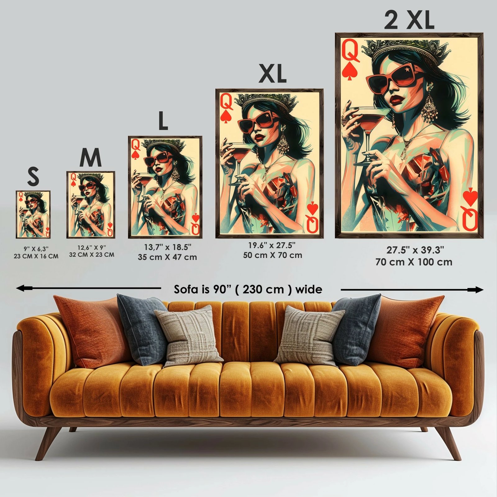 Pikturë dekorative me kornizë MDF, Wallity, GE114-L, shumëngjyrëshe