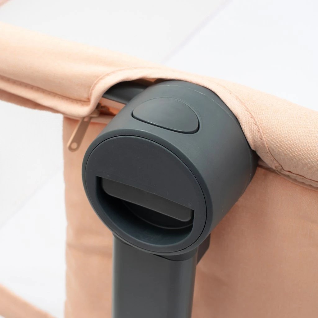 djep anësor Baby Mix Rose, 5 nivele rregullimi 68–80 cm, dyshek i përfshirë, me rrota me frena, bezhë