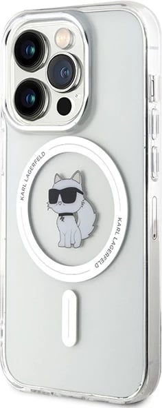 Mbështjellës Karl Lagerfeld IML Choupette MagSafe për iPhone 15 Pro, Transparent