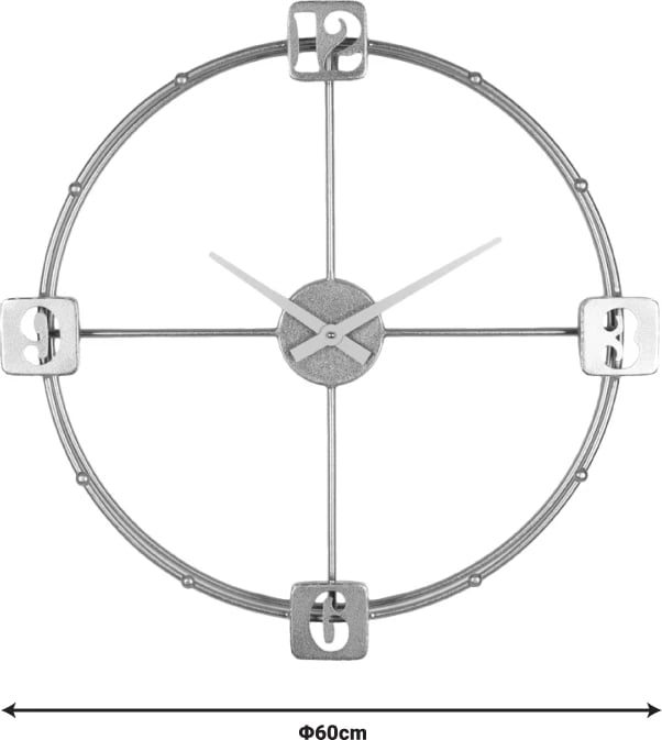 Orë muri Hunga metalike, ngjyrë ari, 60x7.5x60cm