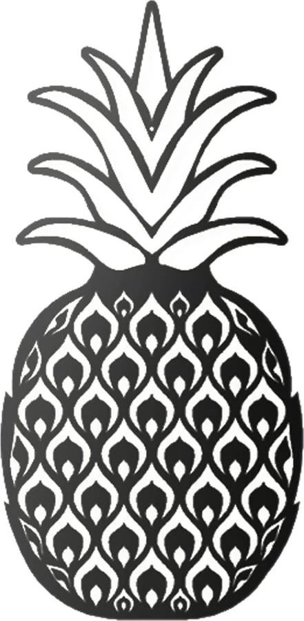 Aksesor dekorativ muri prej metali, ananas, Wallity
