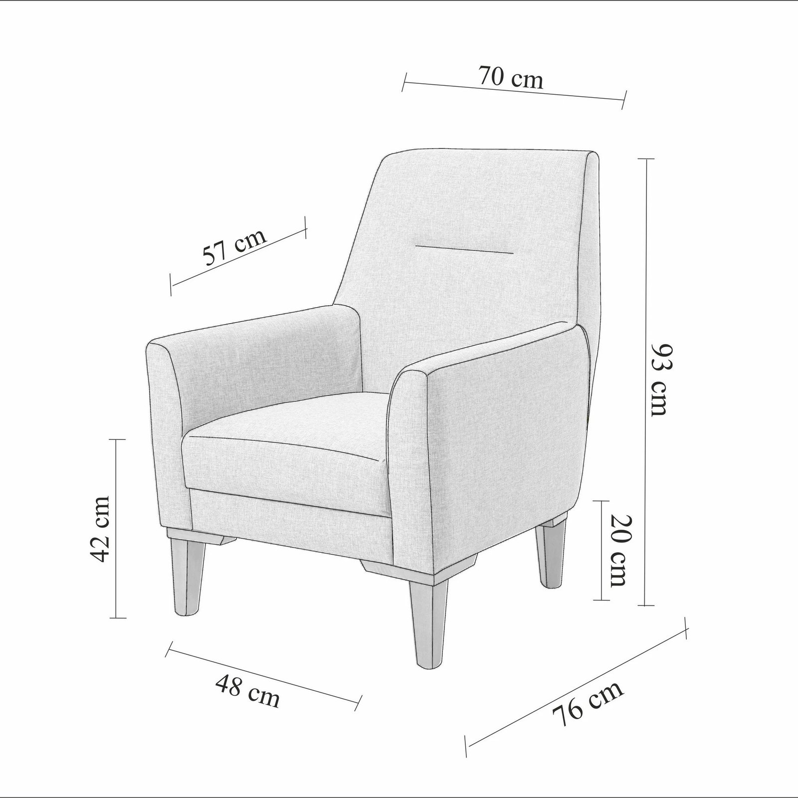 Set divani-krevat me karrige, ngjyrë antracit, LİONES-TKM1-1053