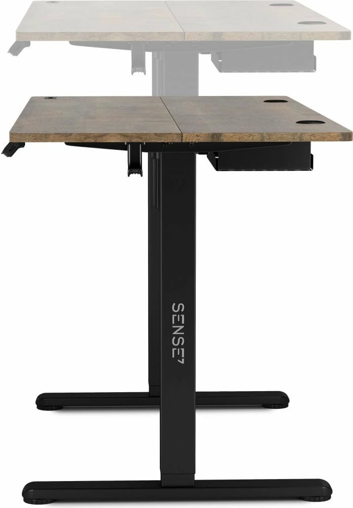 Tavolinë elektrike SENSE7 Nojo, 120cm x 60cm,e zezë/ druri