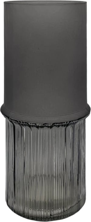 Vazo qelqi, ngjyrë gri, 11x11x25.5cm