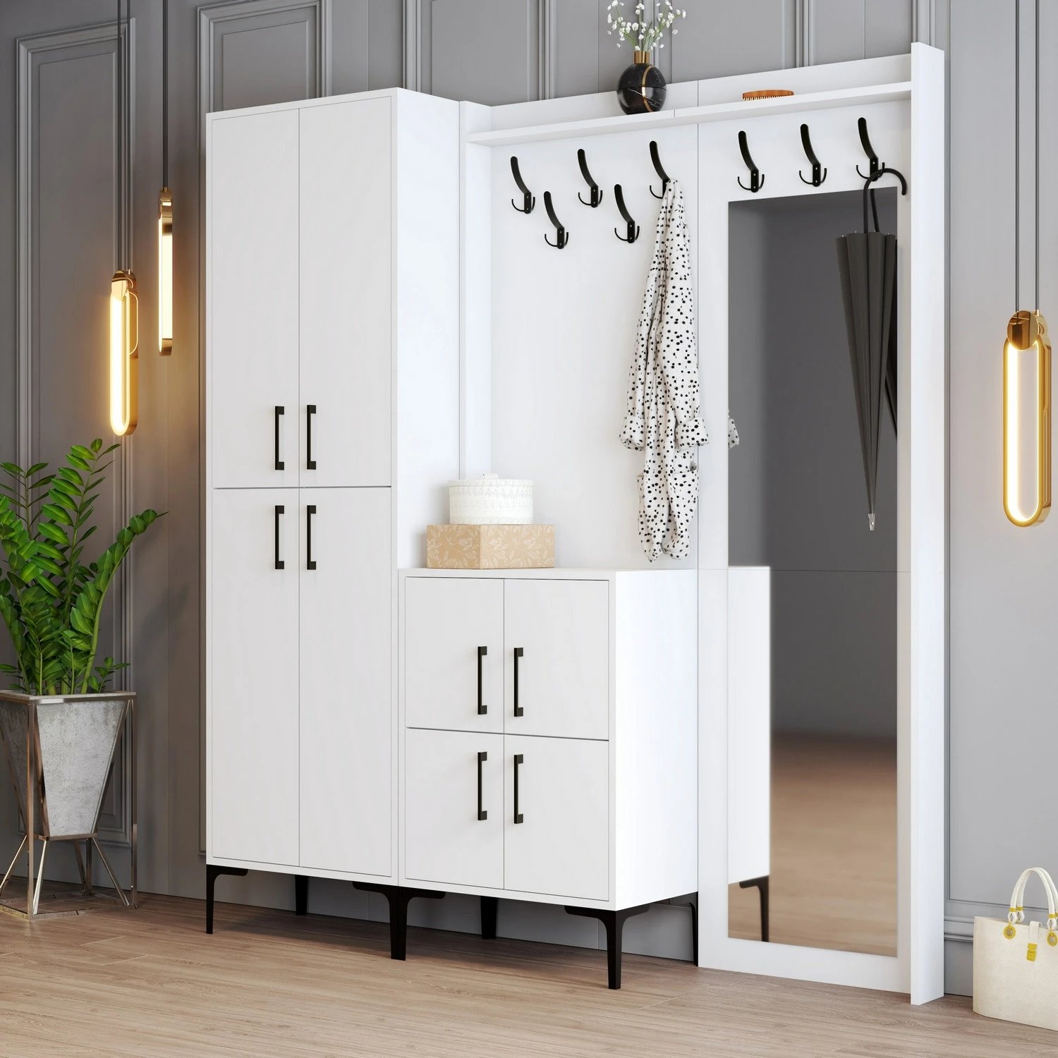 Stendë korridori Berlin ABC, e bardhë, Hanah Home