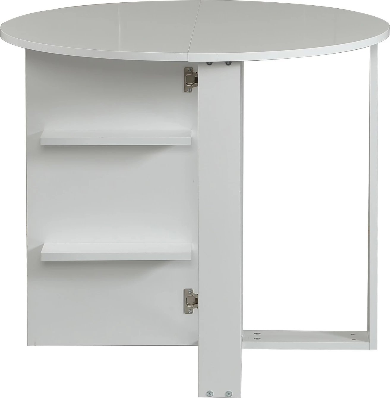 Tavolinë palosëse Hanah Home, mesatare, ngjyrë e bardhë shkëlqyese