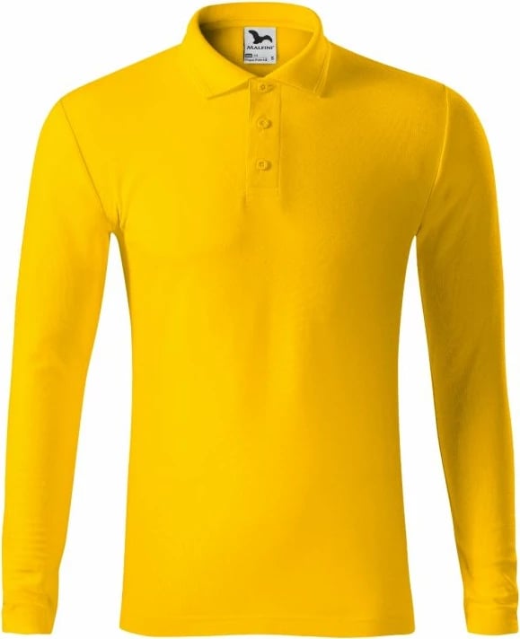 Maicë polo me mëngë të gjata për meshkuj Malfini, e verdhë