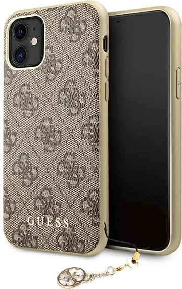 Mbështjellës Guess GUHCN61GF4GBR për iPhone 11/XR, 4G Charms, kafe Mbështjellës Guess GUHCN61GF4GBR për iPhone 11/XR, 4G Charms, kafe