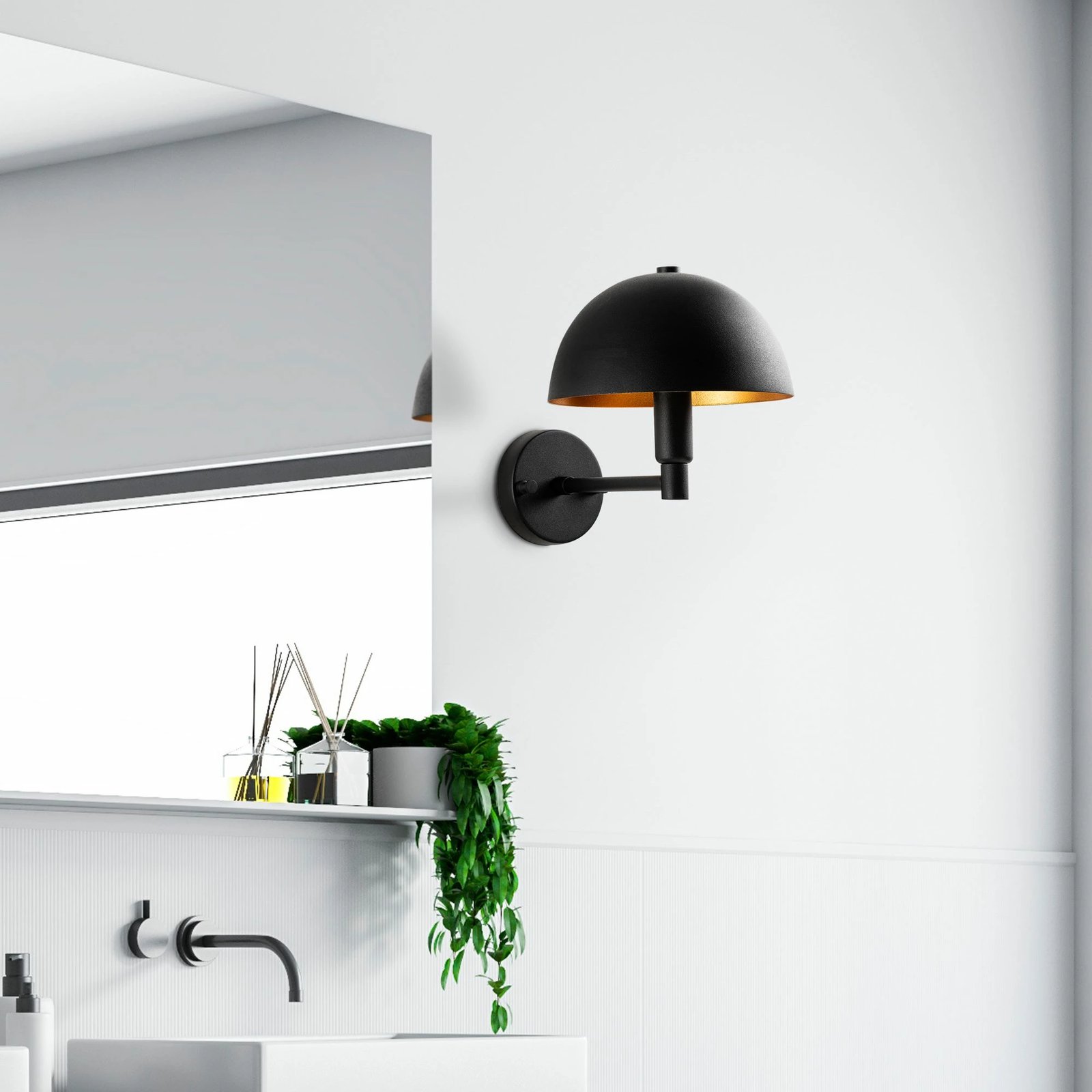 Llambë muri Opviq, Togg - 14837, e zezë, 20x29x24 cm