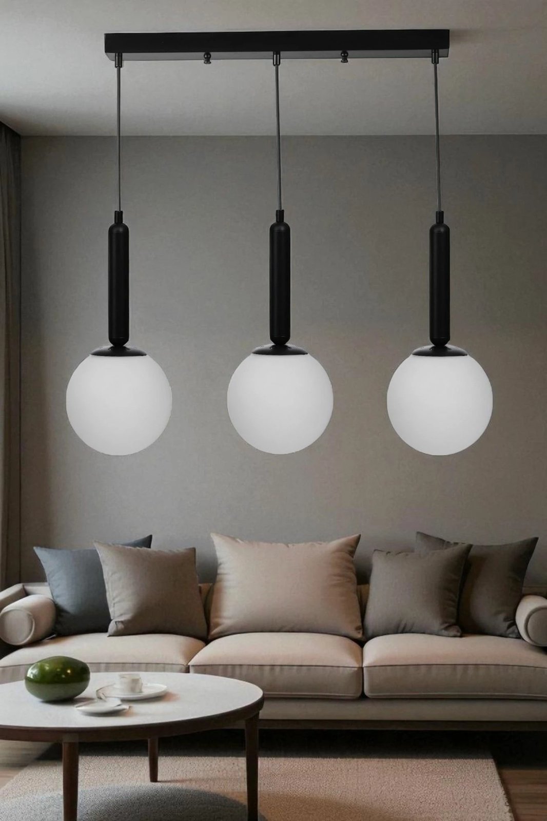 Llambë tavani Opviq, 9057-5, metal dhe qelq, e bardhë dhe e zezë