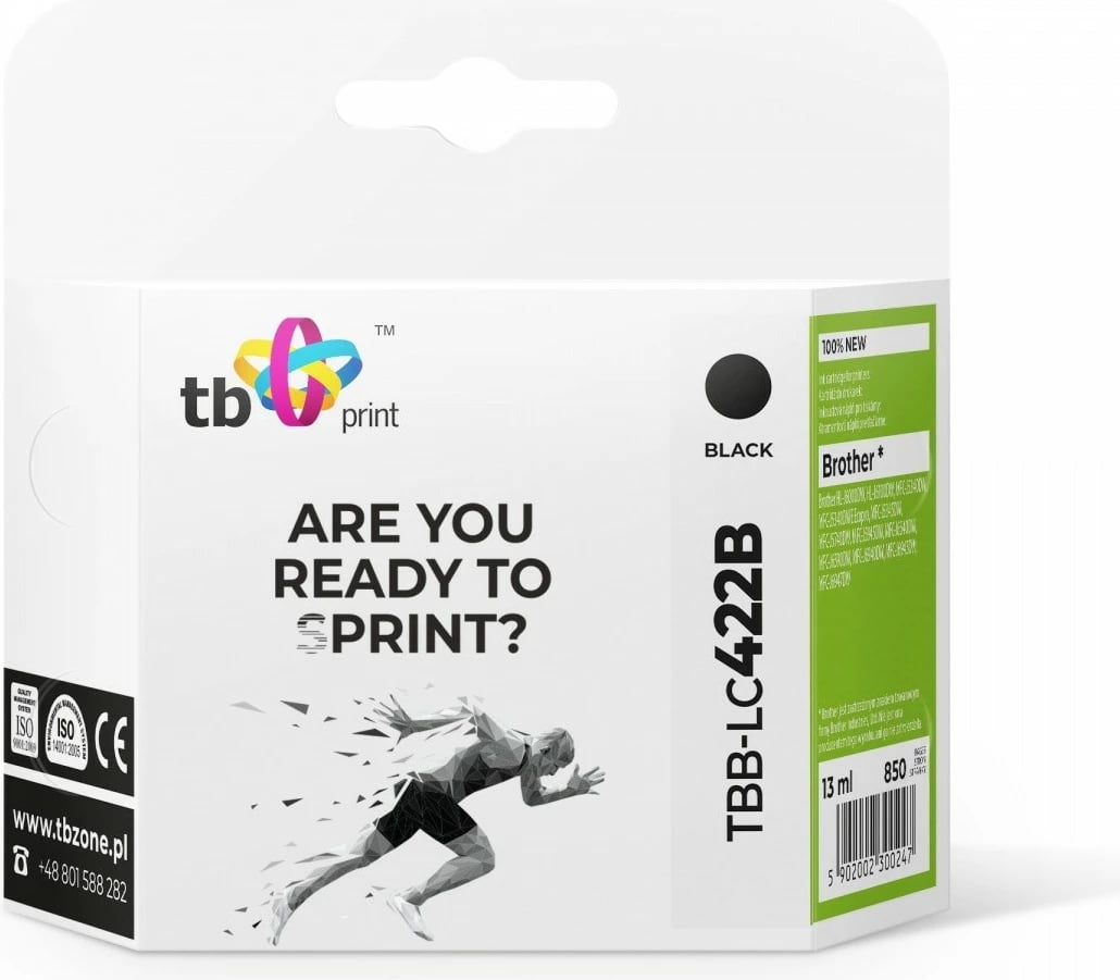 Toner TB Print TBB-LC422B për Brother, i zi, 13 ml, 850 faqe