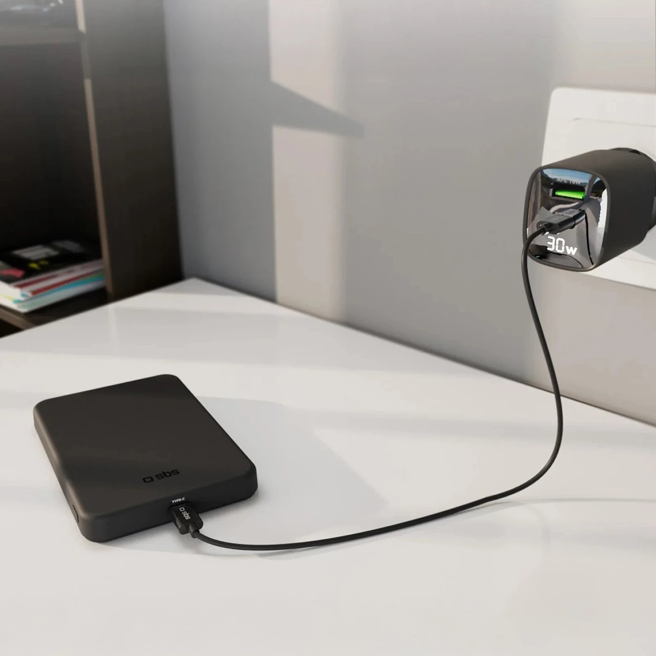 Powerbank SBS Mag Power Qi2 5000 mAh, MagSafe, USB-C, e zezë