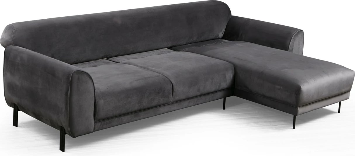 Kënd divan-krevat Atelier del Sofa, këndi djathtë, ngjyrë antracit