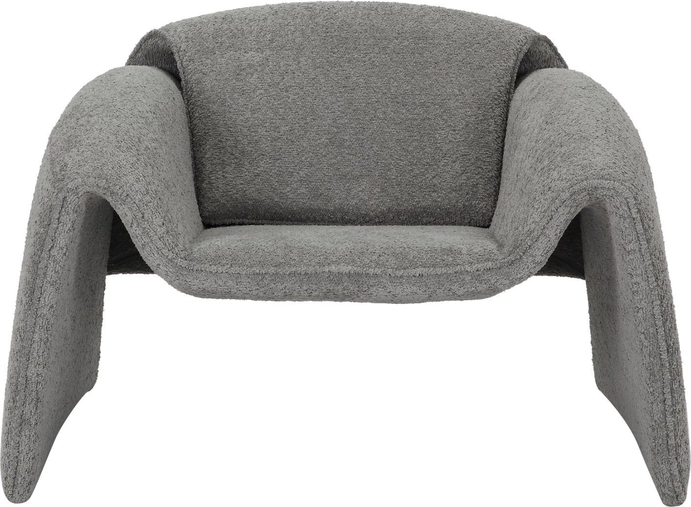 Fotel TREK, pëlhurë boucle gri, kornizë metalike, FH9679.01, 100x83x66 cm