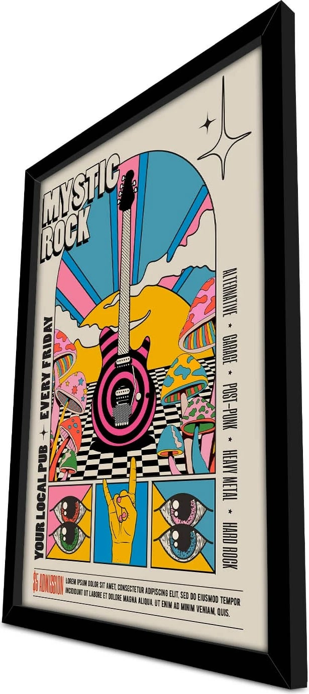 Pikturë dekorative me kornizë, MDF, shumëngjyrëshe, 38x53cm