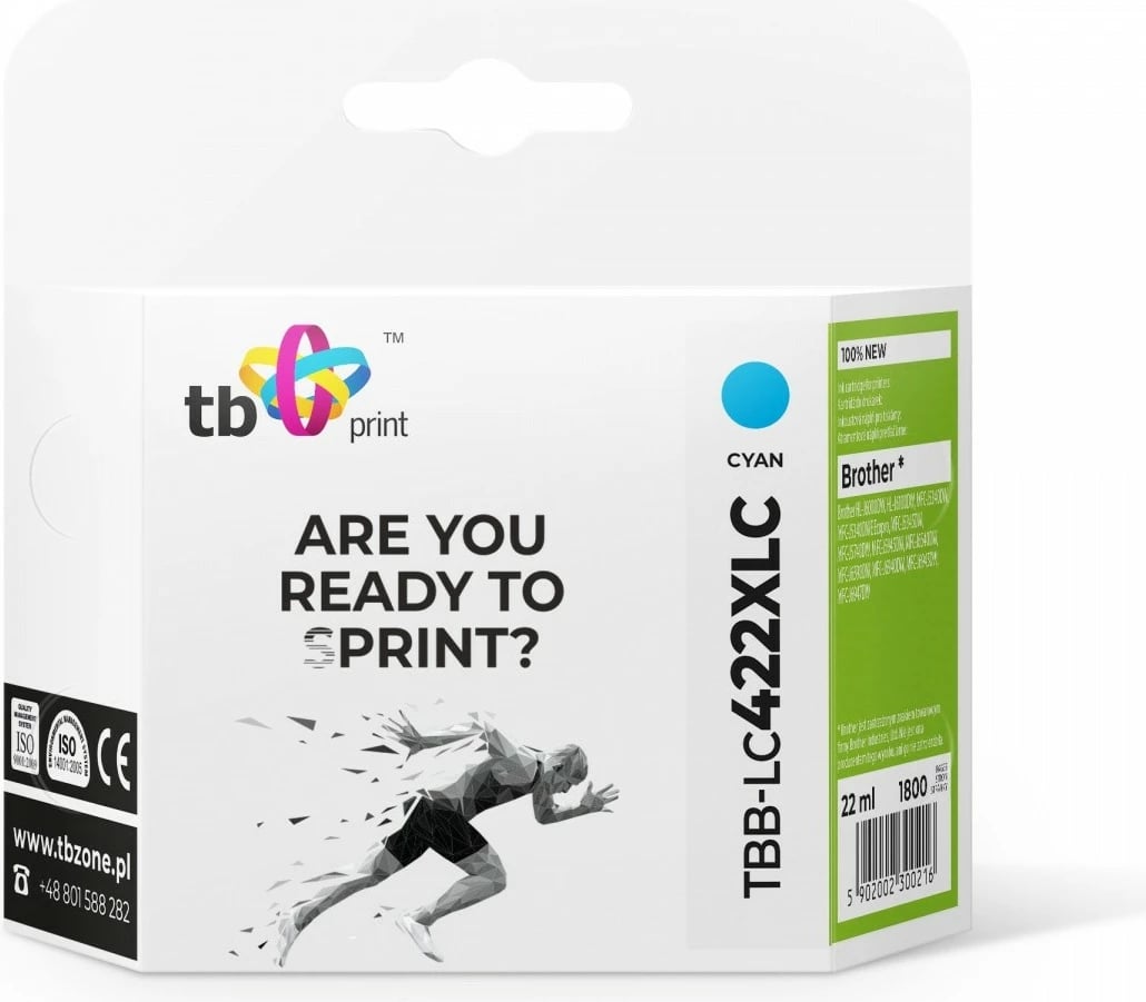 Toner TB Print TBB-LC422XLC për Brother, cyan, 22 ml