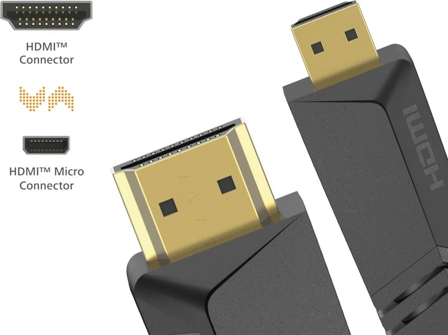 Kabllo HDMI-micro HDMI Hama 205016, 1.5m, e zezë