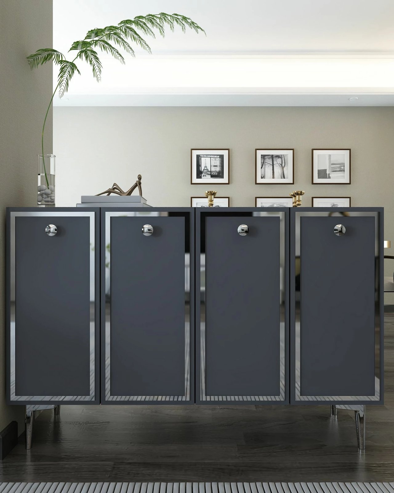 Konsol Skye Decor, anthracite, silver, 8161KM-1