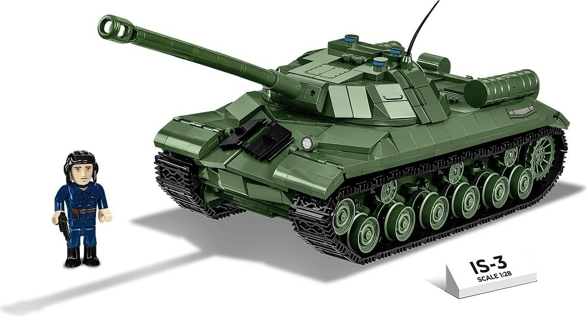 Set ndërtimi Cobi Klocki IS-3 Soviet Heavy Tank, 1170 pjesë, me figurë, Jeshile