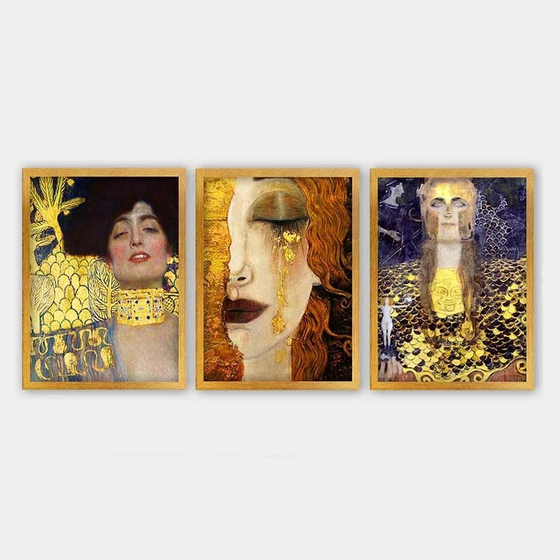 Piktura dekorative me kornizë, 3 copë, Wallity, 3AC_UN3847969_3545