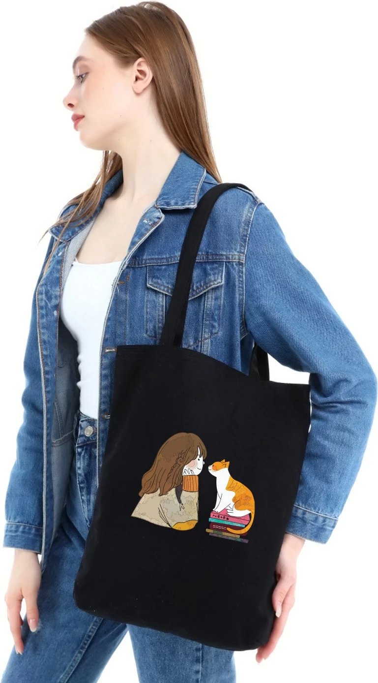 Çantë tote Zoozie Bags, 1519, e zezë, 35x40x8cm