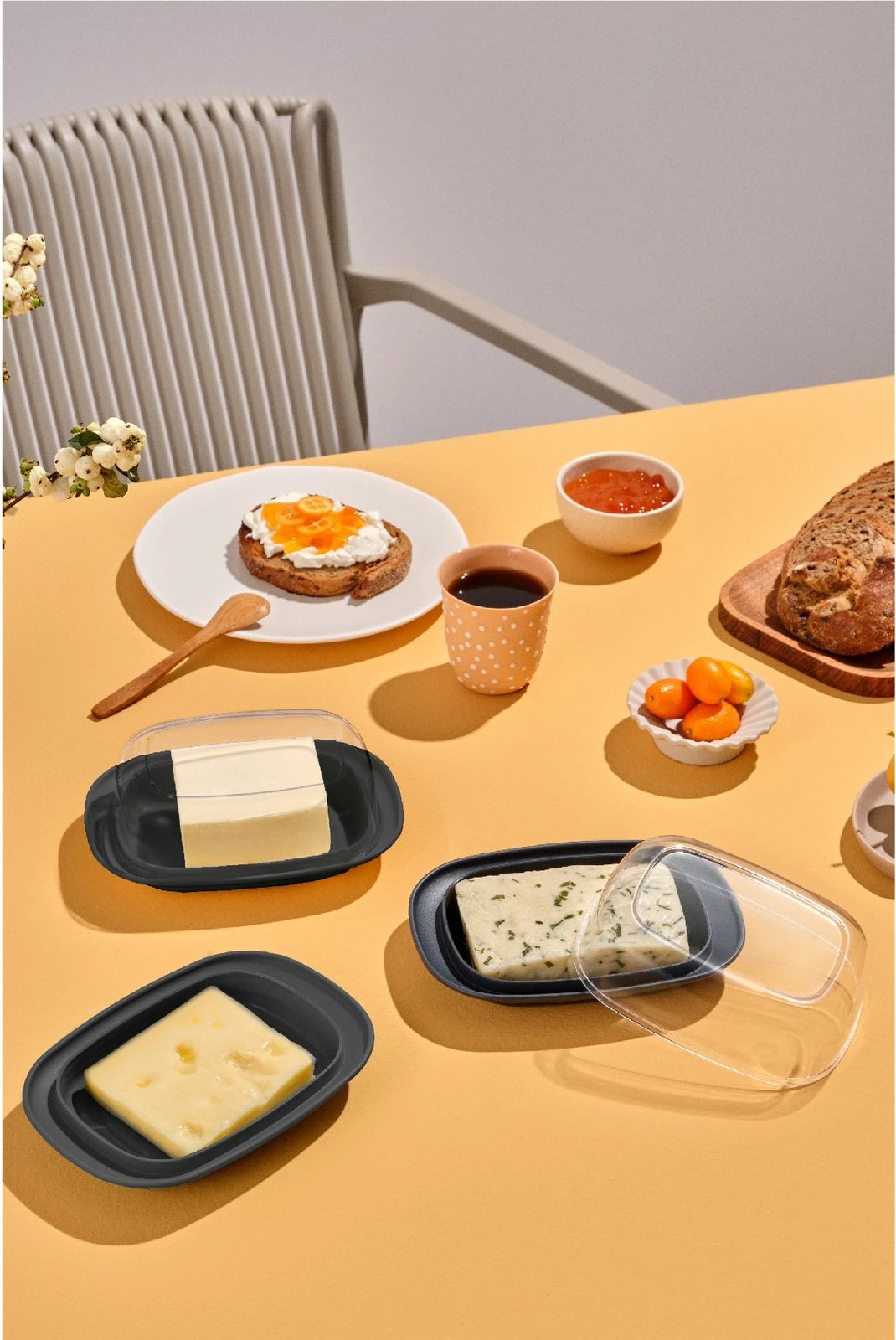 Set organizues për frigorifer, 3 copë, anthracite, DNYKHVLTLK