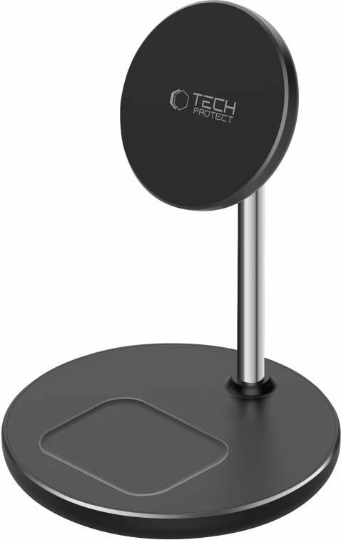 Stacion karikimi 2-në-1 Tech-Protect QI15W-A39, MagSafe, i zi