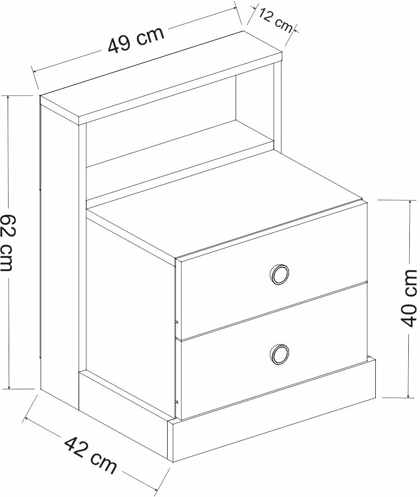Set mobiljesh për dhomë gjumi, Skye Decor, e bardhë, antracit