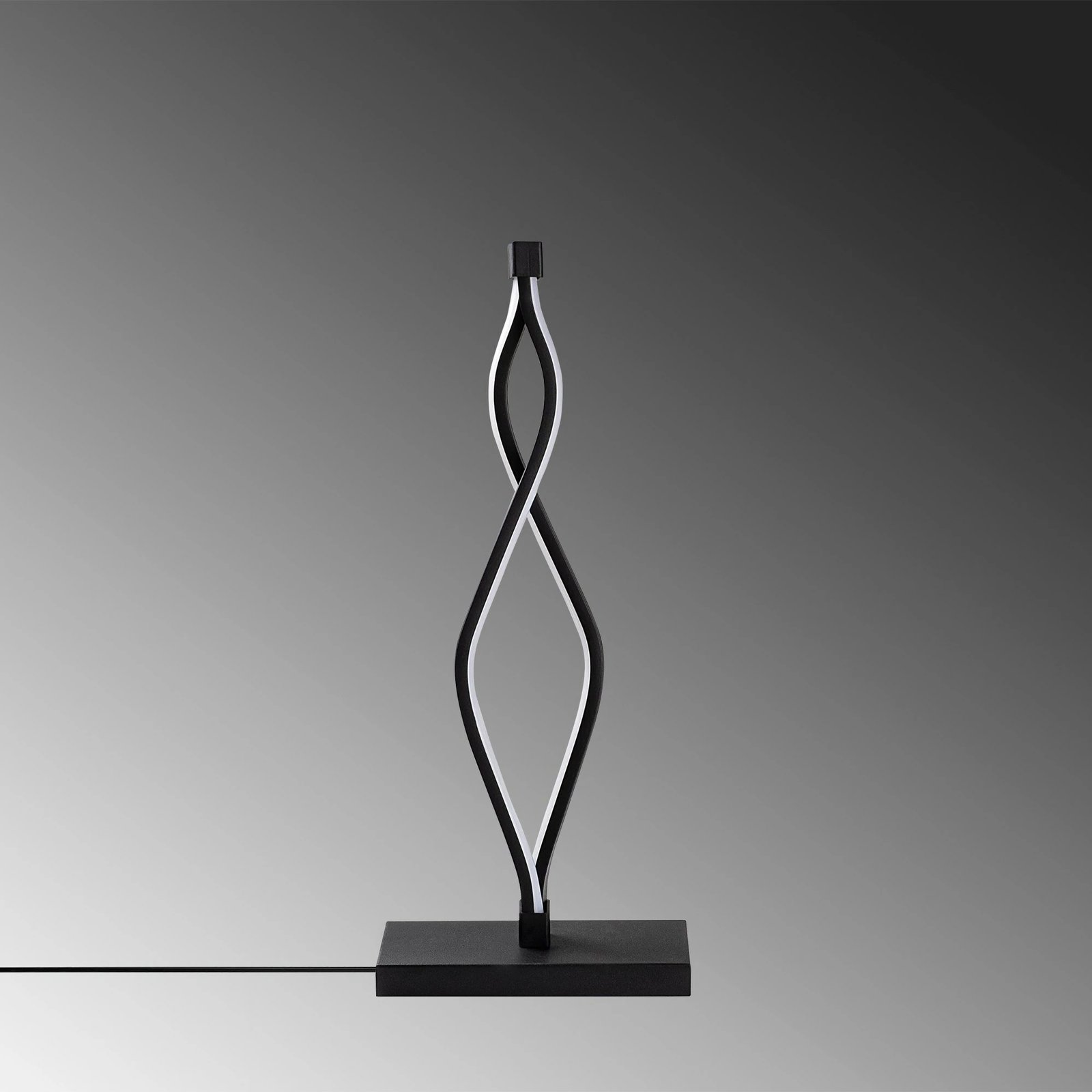 Llambë tavoline Opviq, Zozo, e zezë, 20x48x12 cm
