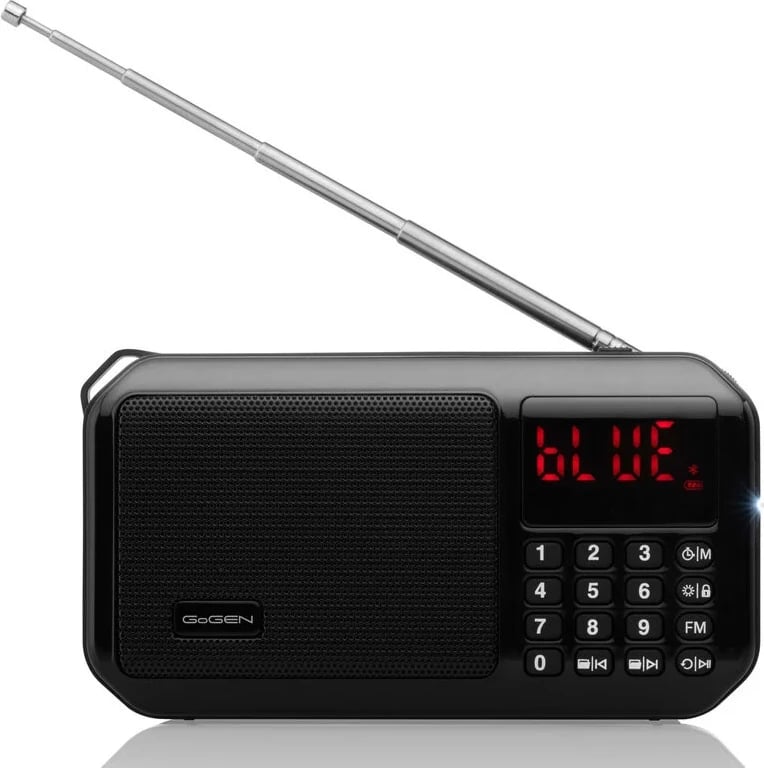 Radio Portative me Bluetooth, Micro SD, Lcd dhe FM Digjital GOGEN GOGFMP125BTB