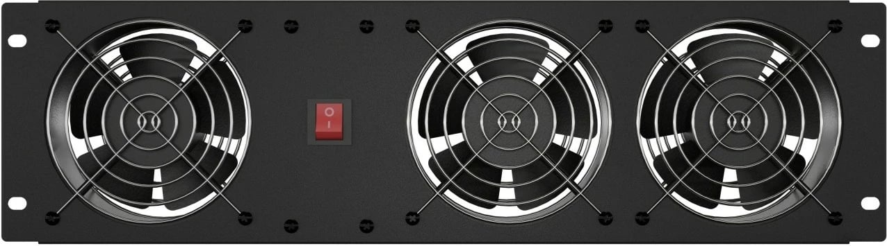 panel ventilimi vertikal rack 19" 3U, Lanberg AK-1506-B, 3 fansa, AC 230V, kabllo 2 m, e zezë RAL 9004