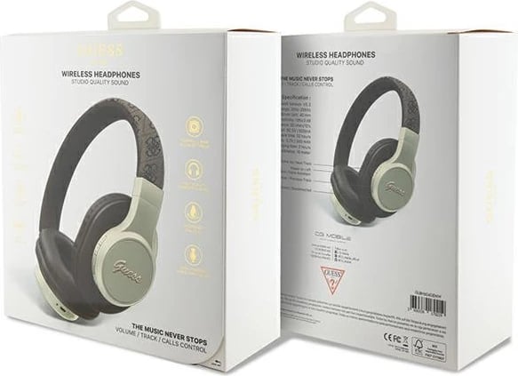 Kufje Bluetooth Guess GUBH604GEMW, on-ear, 32 orë, Kafe