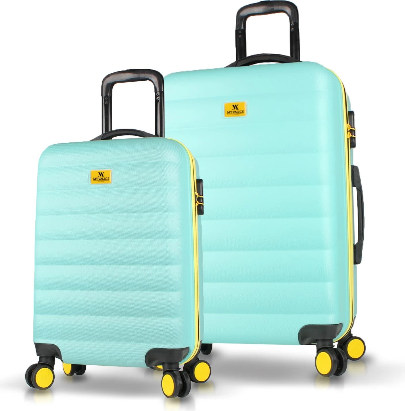 Set valixhesh (2 copë), ngjyrë mint, Zoozie Bags, 6506