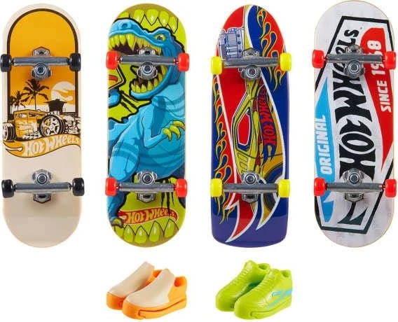 Set fingerboard Hot Wheels Skate HNG72 me 4 deska dhe 2 palë këpucë, dekorative