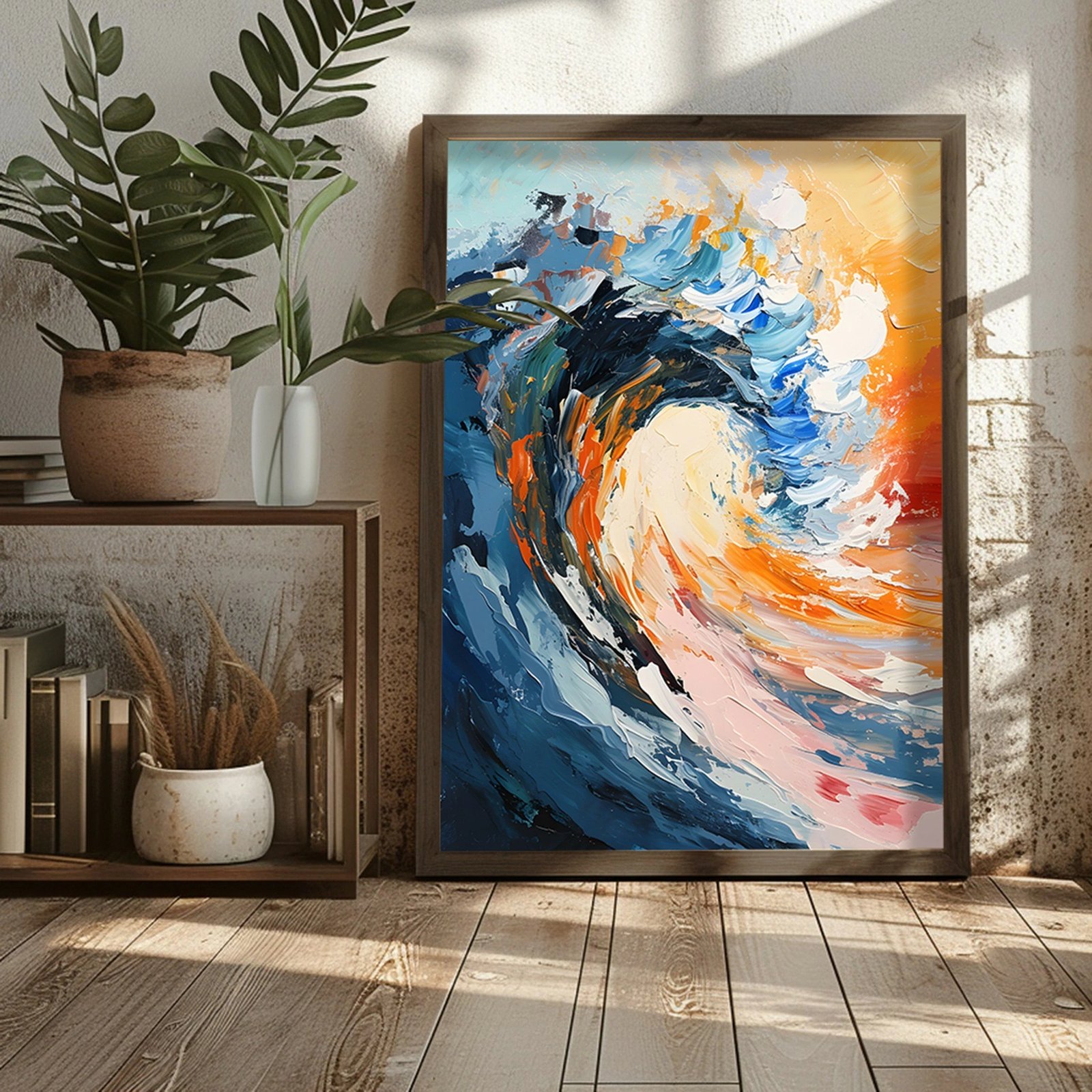 Pikturë dekorative me kornizë MDF, shumëngjyrëshe, Wallity, AI115, 50x70x3.5cm