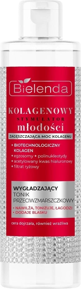 Tonik për fytyrë për femra Bielenda Collagen Youth Stimulator Smoothing Anti-Wrinkle, 200ml
