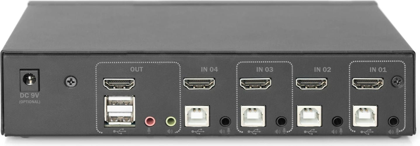 Switch KVM DIGITUS DS-12880, 4 porta, 4K, HDMI, i zi