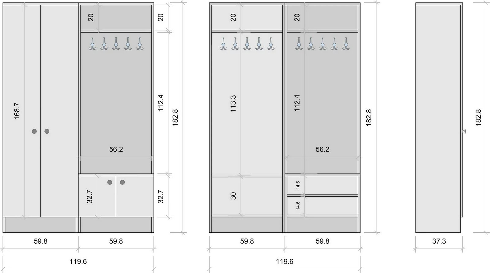 Stendë hyrje skandinave, e bardhë, M5 - 1561