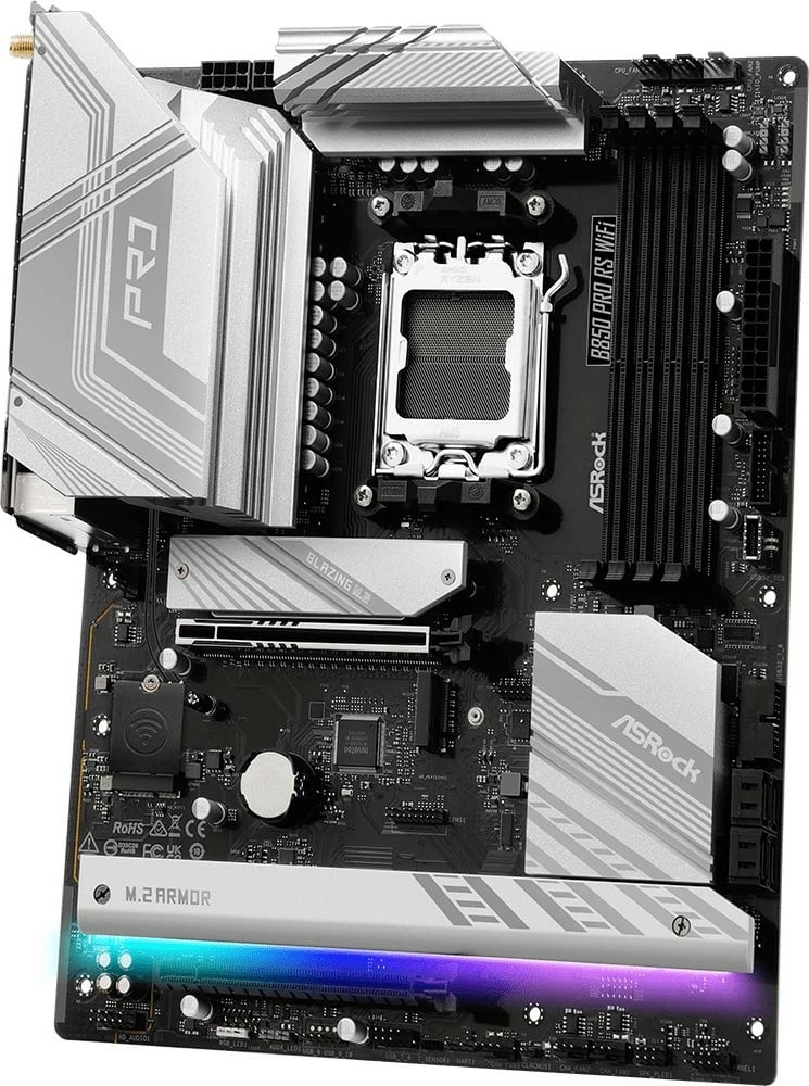 Pllakë amë ASRock B850 Pro RS WiFi, Socket AM5, DDR5, WiFi 6E, ATX
