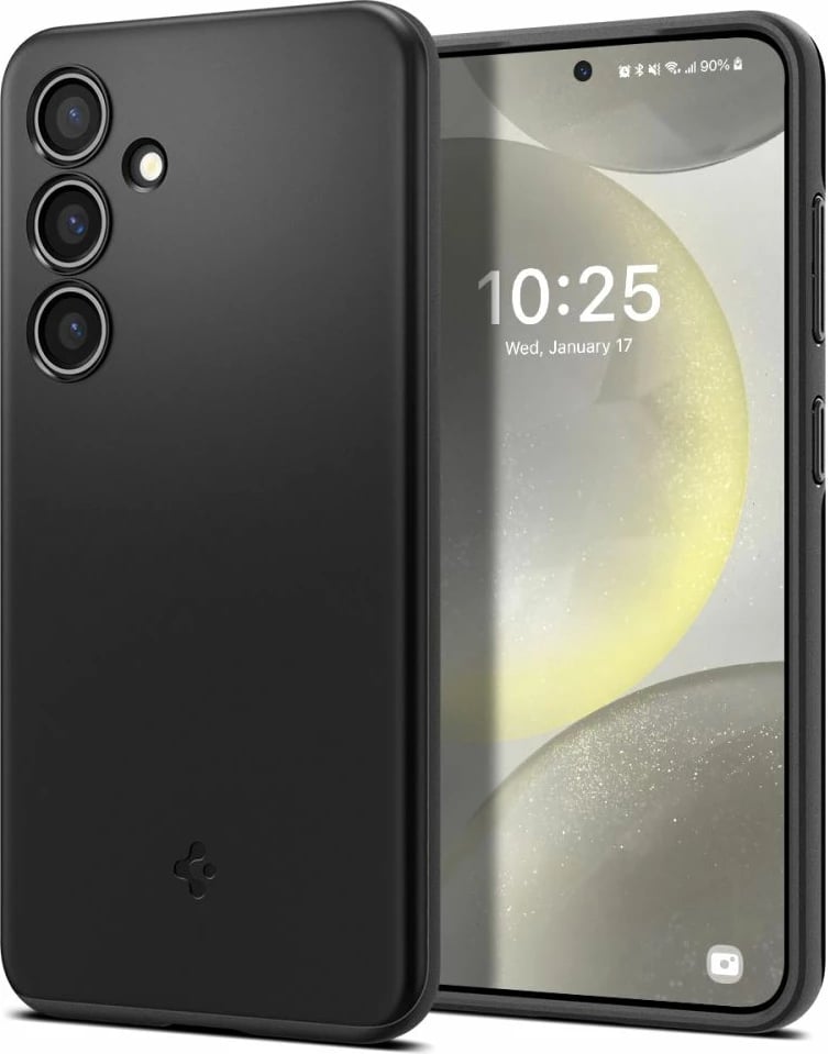 Mbështjellës Spigen Thin Fit për Samsung Galaxy S24, i zi