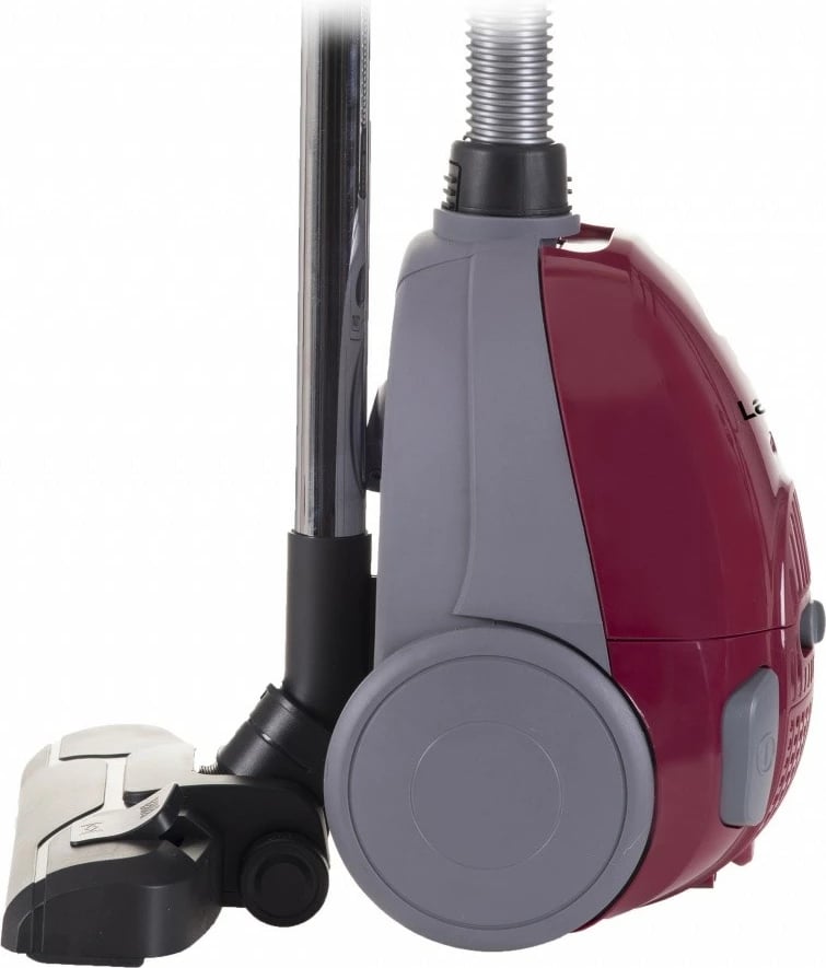 Fshesë me korent me qese, Lafe, OWJ001, 800 W, mbështjellje automatike kablli, tregues mbushjeje qese, tub teleskopik i palosshëm, gri e kuqe, me aksesorë