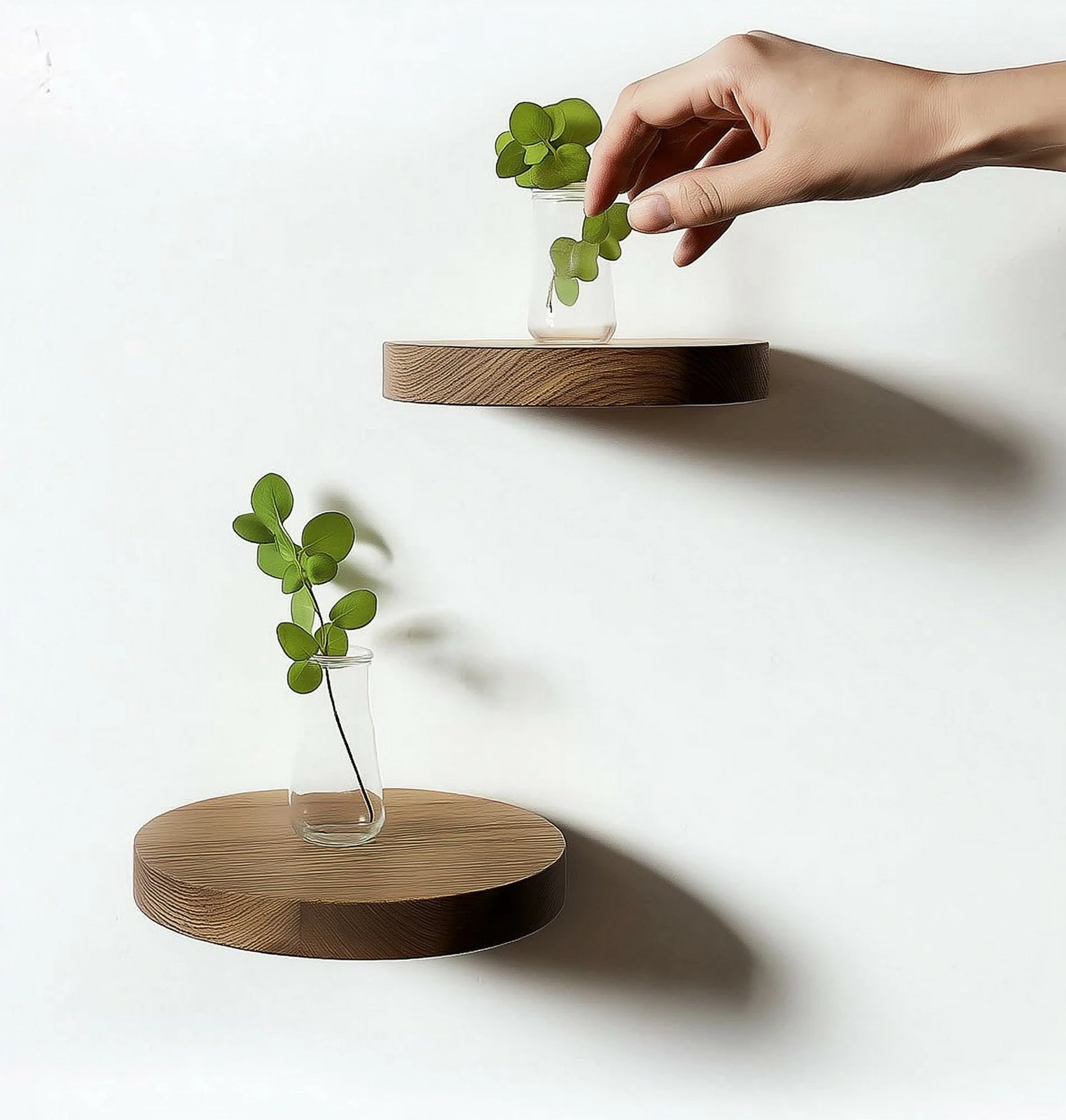 Raf dekorativ prej druri për mur, Skye Decor, Raf282 (4 copë)