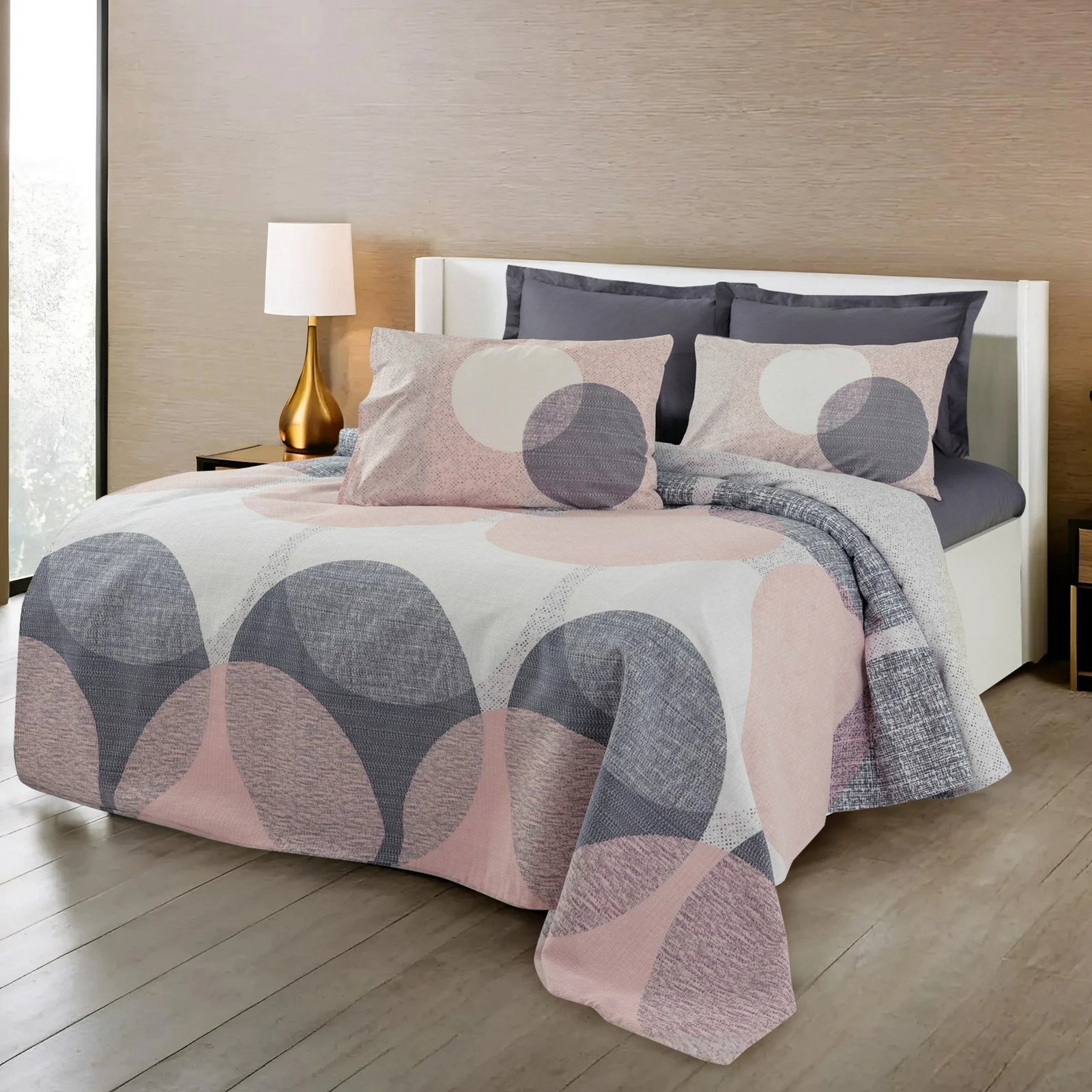 Batanije Single Pique, ngjyrë gri, Leron, 140x220cm