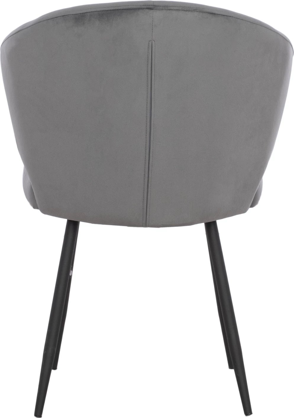 Karrige JIYA me kadife gri & skelet metalik të zi FH8728.01 60x60x85 cm, set prej 2 copë