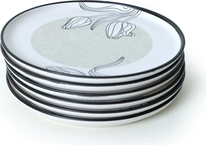 Set pjatash ëmbëlsirash (6 copë), Hermia Concept, X00017406