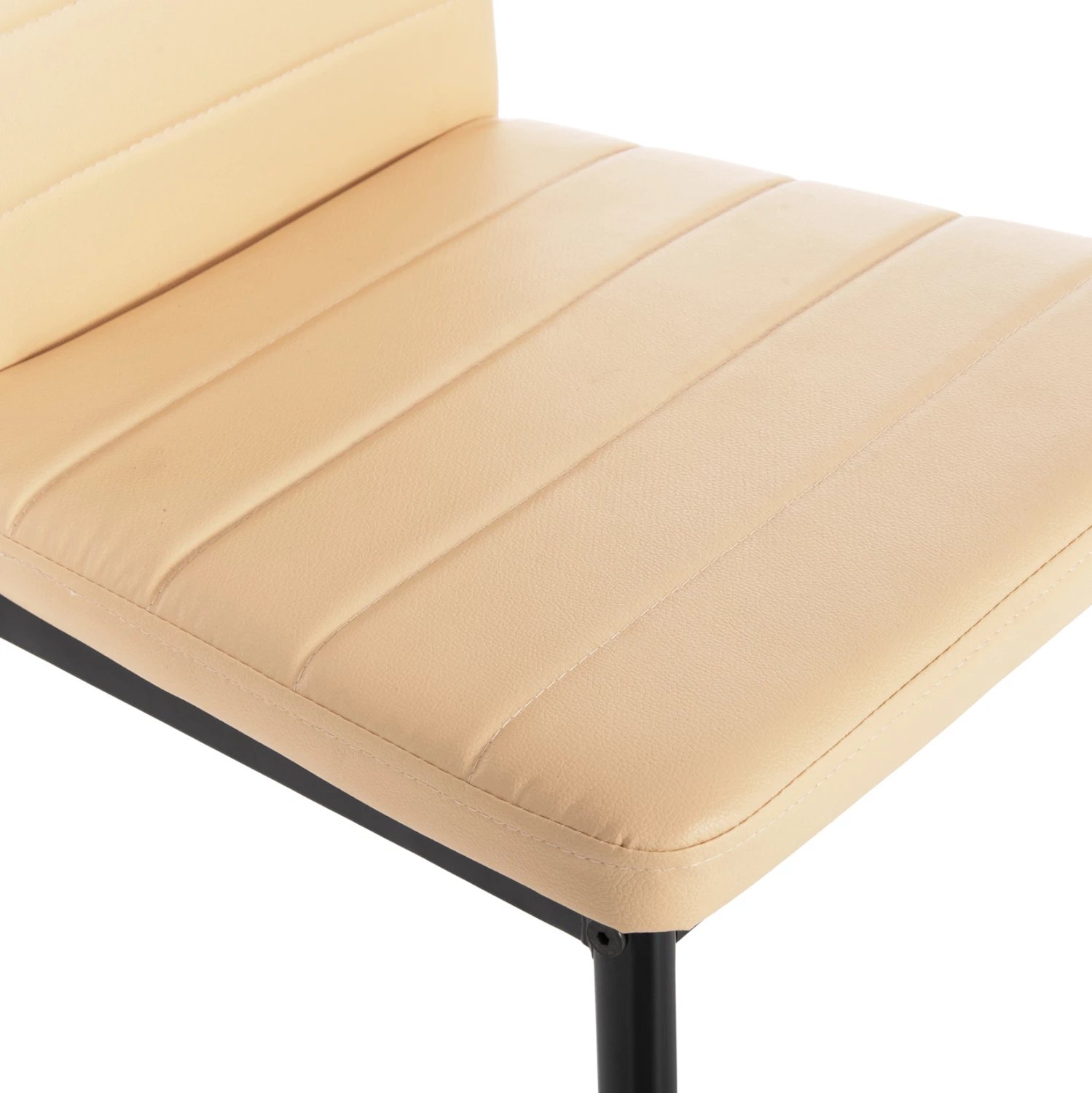 Karrige metalike Lady FH0037.25 PU kapuçino me kornizë metalike K/D 40x48x95 cm, set prej 4 copë